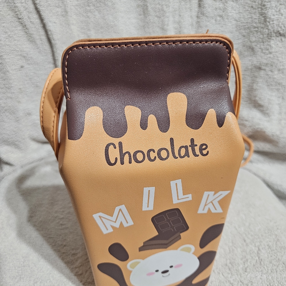 Chocolate Milk Carton Crossbody Bag